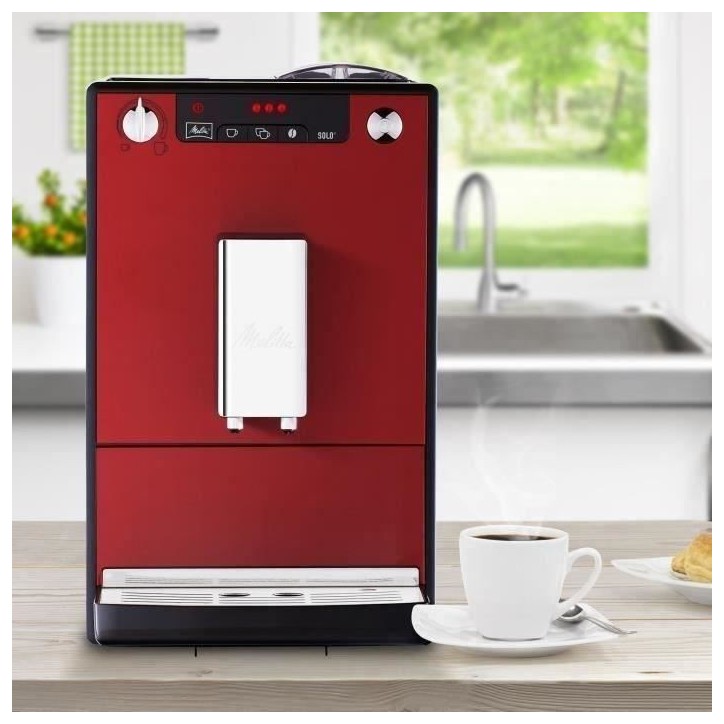 Machine a Café broyeur a Grain MELITTA Solo - Rouge Chili Machine a Café broyeur a Grain MELITTA Solo - Rouge Chili
