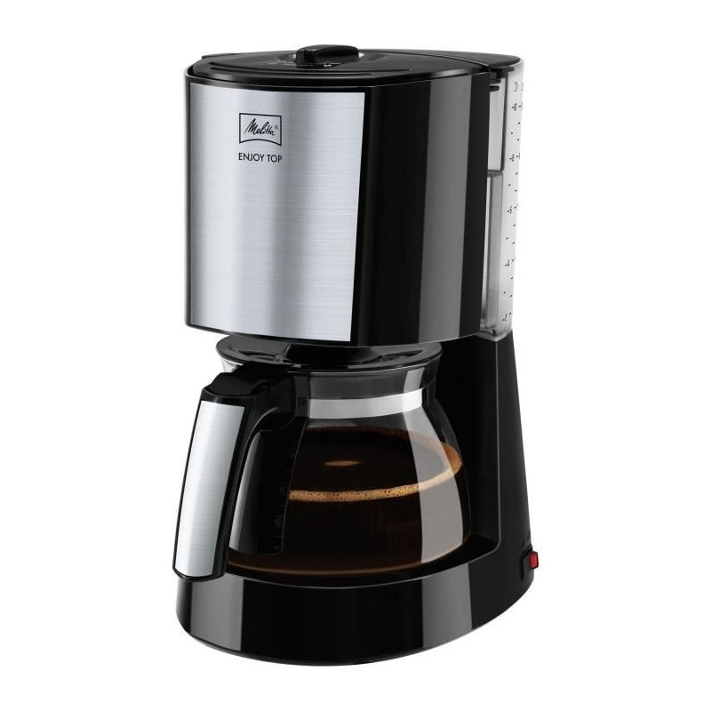 Machine a café MELITTA - Enjoy Top Glass Noir/Acier brossé 1017-04 Machine a café MELITTA - Enjoy Top Glass Noir/Acier brossé 1017-04