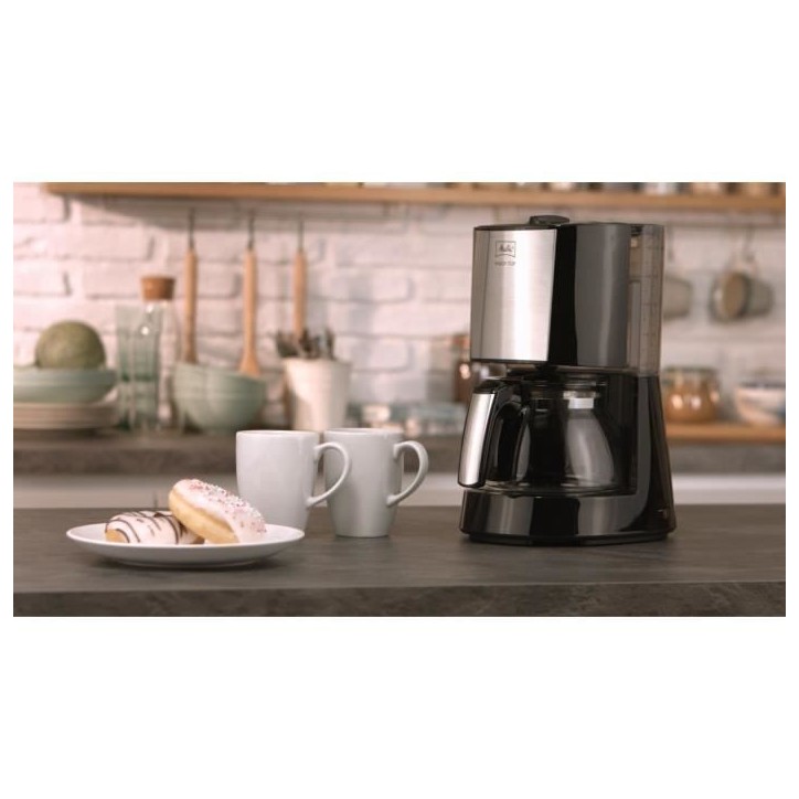 Machine a café MELITTA - Enjoy Top Glass Noir/Acier brossé 1017-04