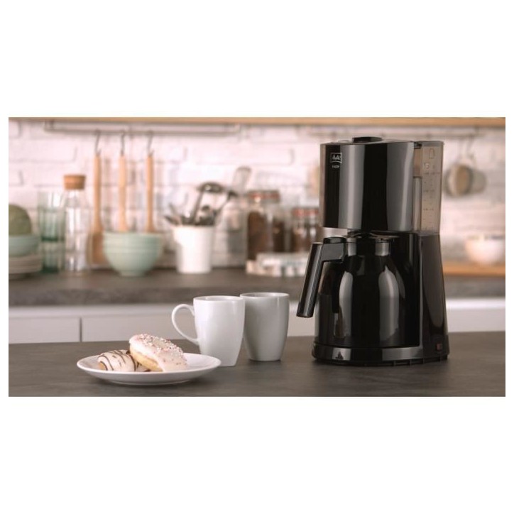 Cafetiere filtre MELITTA - Enjoy II Therm Noir 1017-06 - 1000W - AromaSelector - Systeme anti-gouttes Cafetiere filtre MELITTA - Enjoy II Therm Noir 1017-06 - 1000W - AromaSelector - Systeme anti-gouttes