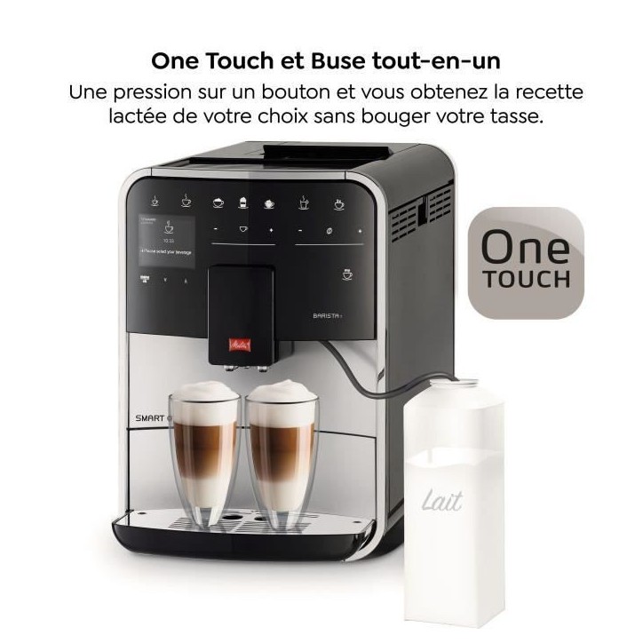 Machine a Café a Grain MELITTA Barista T Smart - Argent (sans réservoir lait) Machine a Café a Grain MELITTA Barista T Smart - Argent (sans réservoir lait)