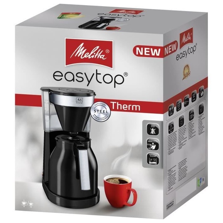 Cafetiere filtre MELITTA Easy Top Therm II 1023-08 - 1L - 1050 W - Noir Cafetiere filtre MELITTA Easy Top Therm II 1023-08 - 1L - 1050 W - Noir