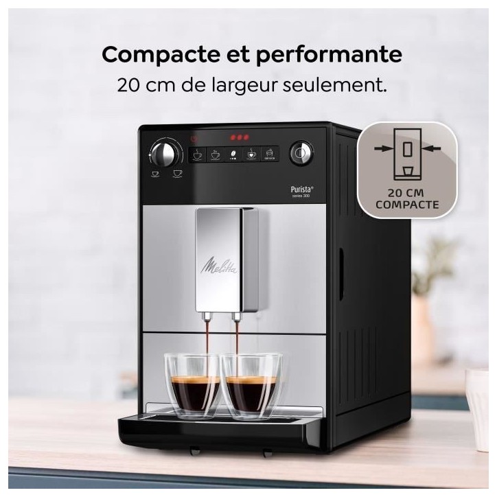Machine a Café a Grain MELITTA Purista - Argent Machine a Café a Grain MELITTA Purista - Argent