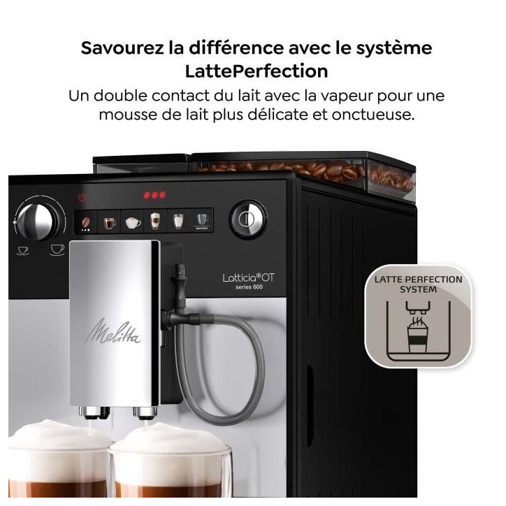 Machine a café automatique - MELITTA - Latticia OT F300-101 - Argent Machine a café automatique - MELITTA - Latticia OT F300-101 - Argent