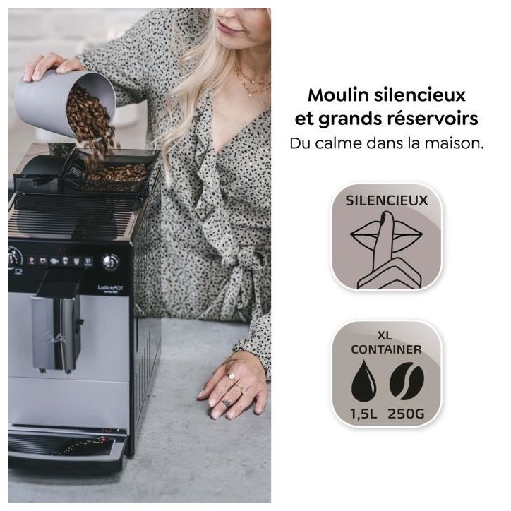 Machine a café automatique - MELITTA - Latticia OT F300-101 - Argent Machine a café automatique - MELITTA - Latticia OT F300-101 - Argent