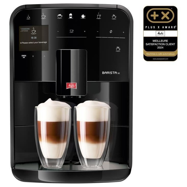 Machine a café automatique avec broyeur - MELITTA - Barista SE F830-003 - 1450 W - Noir Machine a café automatique avec broyeur - MELITTA - Barista SE F830-003 - 1450 W - Noir