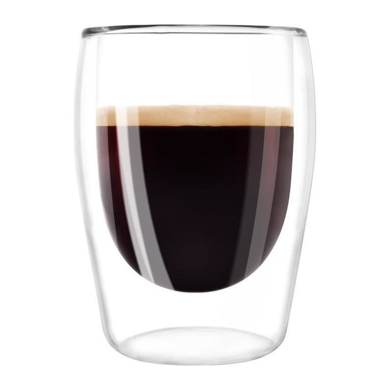 MELITTA Lot de 2 verres pour café Expresso 80 ml transparent MELITTA Lot de 2 verres pour café Expresso 80 ml transparent