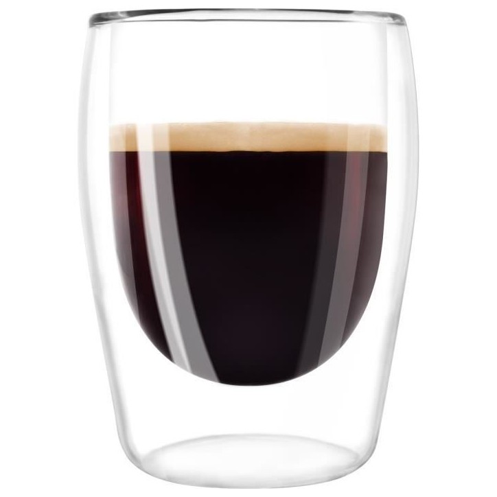 MELITTA Lot de 2 verres pour café Expresso 80 ml transparent MELITTA Lot de 2 verres pour café Expresso 80 ml transparent