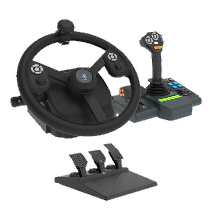 Volant de simulation agricole - HORI - PC - 340 mm - 900° de rotation - 76 boutons Volant de simulation agricole - HORI - PC - 340 mm - 900° de rotation - 76 boutons
