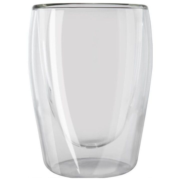 MELITTA Lot de 2 verres en borosilicate pour café long 200 ml transparent MELITTA Lot de 2 verres en borosilicate pour café long 200 ml transparent