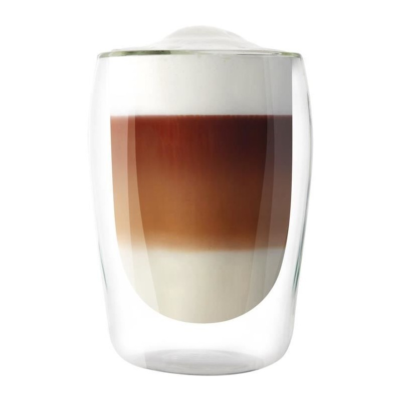 MELITTA Lot de 2 verres en borosilicate pour latté Machiatto 300 ml t