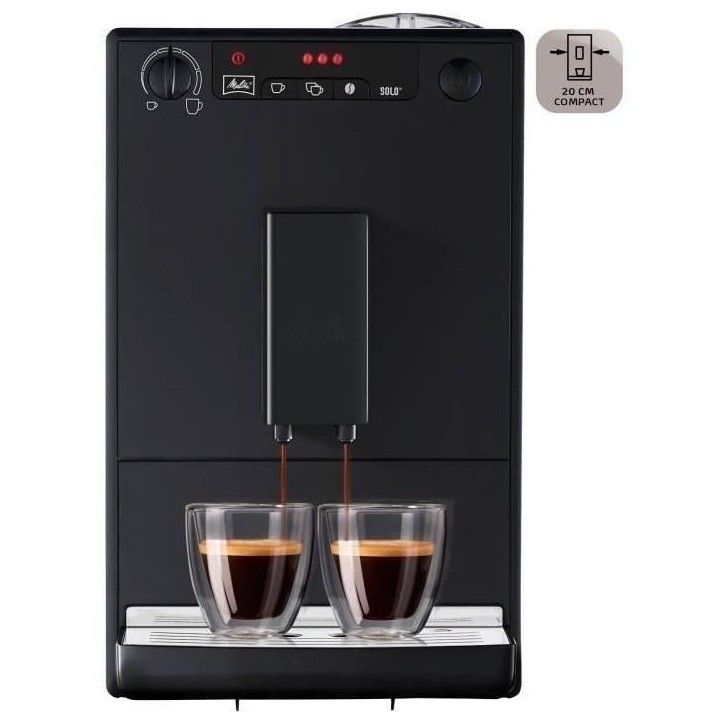 Machine a Café broyeur a Grain MELITTA Solo - Pure Black Machine a Café broyeur a Grain MELITTA Solo - Pure Black