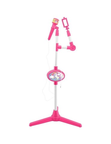 Microphone Licorne avec pied lumineux et haut-parleur - LEXIBOOK - Enfant - Pile - Rose