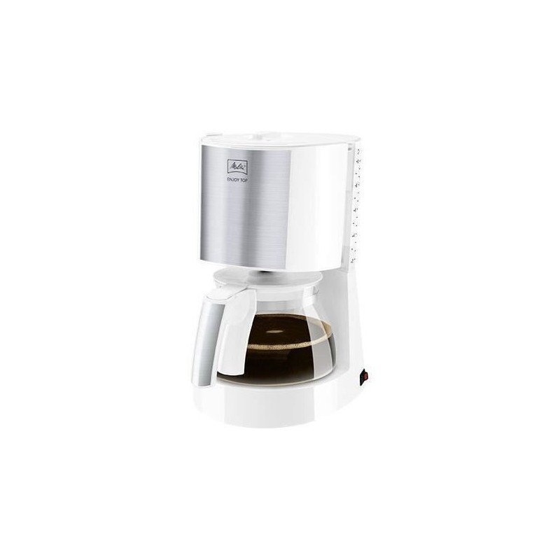 Cafetiere filtre MELITTA Enjoy Top Glass Blanc/Acier brossé 1017-03 - Cafetiere filtre MELITTA Enjoy Top Glass Blanc/Acier brossé 1017-03 -