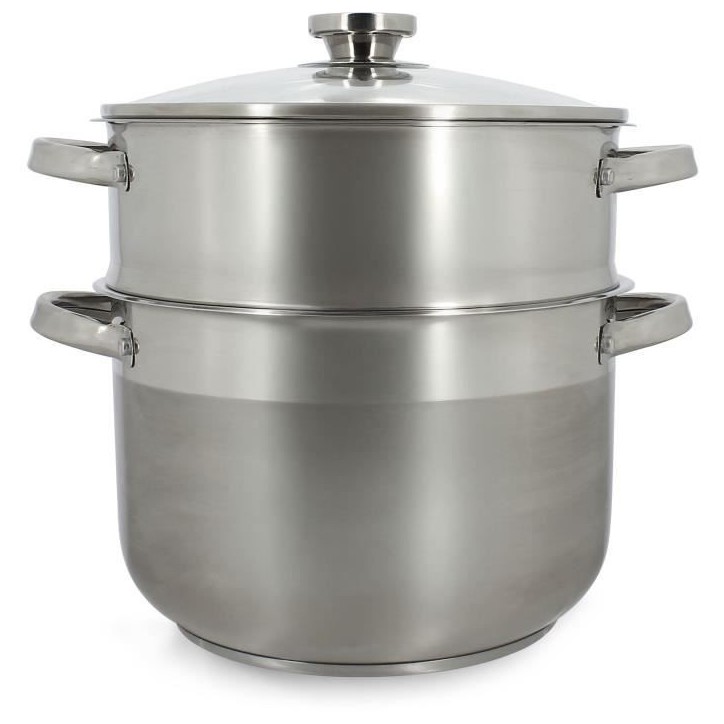 Couscoussier - MENASTYL - 4615450 - En acier inoxydable - 10 litres - Tous feux dont induction Couscoussier - MENASTYL - 4615450 - En acier inoxydable - 10 litres - Tous feux dont induction
