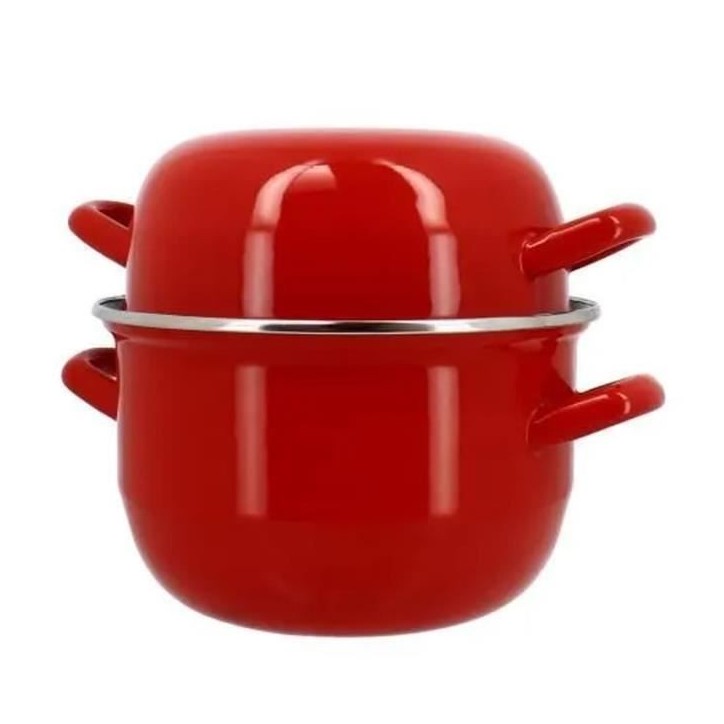 Marmite a moule - MENASTYL - 3645562 - En acier émaillé - Noir - 18 cm - 2,7 litres - Tous feux dont induction