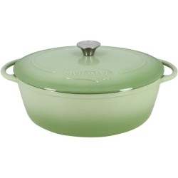 Cocotte - MENASTYL - 6020072 - Ronde - En fonte acier émaillé - Vert
