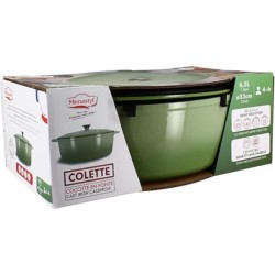 Cocotte - MENASTYL - 6020072 - Ronde - En fonte acier émaillé - Vert