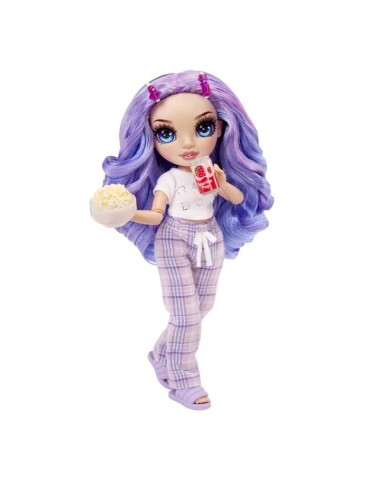 Junior High Pyjama Party - Poupée mannequin articulée 22 cm - Violet (Violet) - Nombreux accessoires - a partir de 4 ans