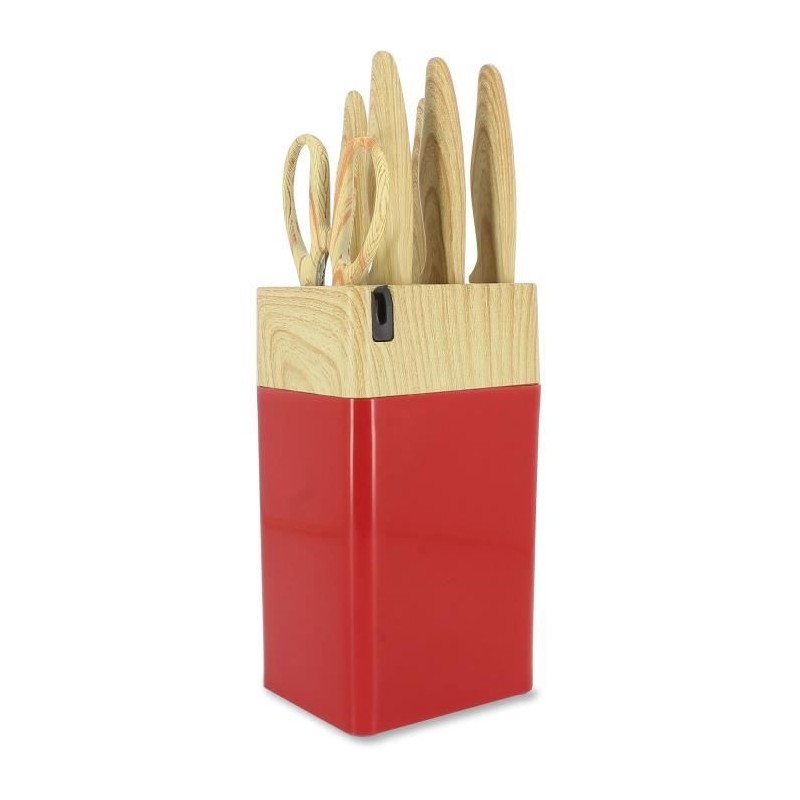 Bloc de couteaux 6 pieces - MENASTYL - 5041061 - Lame céramique - En Bloc de couteaux 6 pieces - MENASTYL - 5041061 - Lame céramique - En