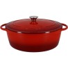 Cocotte - MENASTYL - 6020102 - Ovale - En fonte acier émaillé - Roug