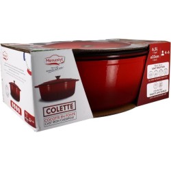 Cocotte - MENASTYL - 6020102 - Ovale - En fonte acier émaillé - Roug