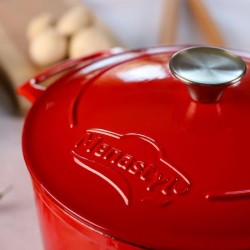 Cocotte - MENASTYL - 6020102 - Ovale - En fonte acier émaillé - Roug