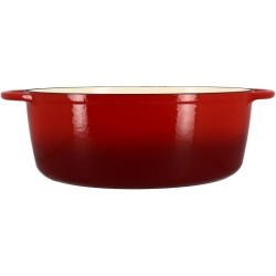 Cocotte - MENASTYL - 6020102 - Ovale - En fonte acier émaillé - Roug