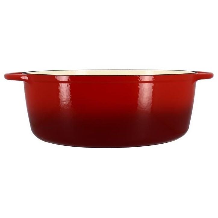 Cocotte - MENASTYL - 6020102 - Ovale - En fonte acier émaillé - Rouge - 6,5 litres
