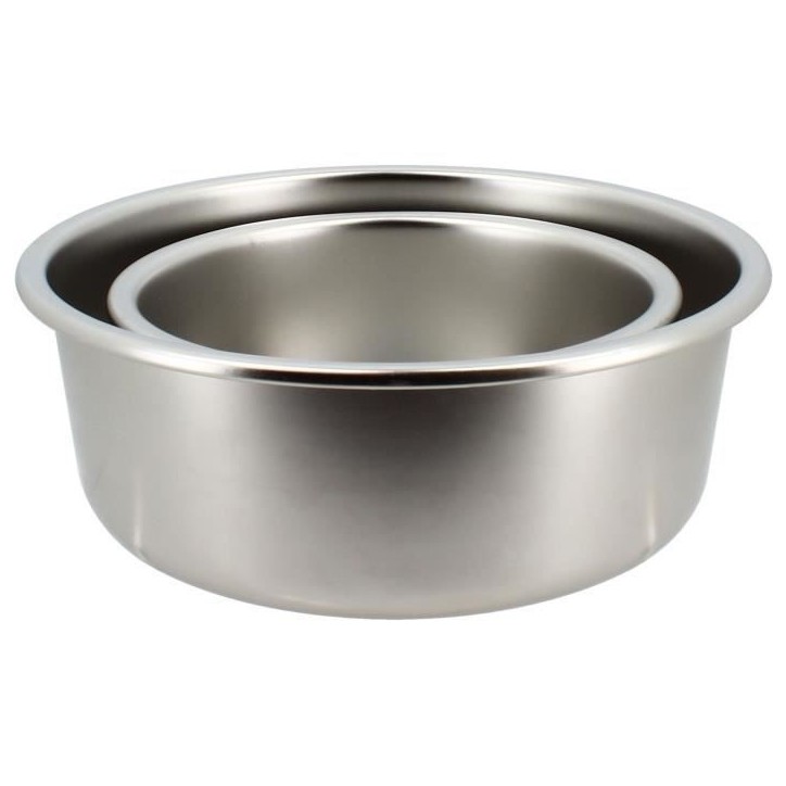 Lot de 2 boîtes hermétiques avec couvercle - MENASTYL - 5040178 - En acier inoxydable - Ronde - 15 et 20 cm - Compatibles micr Lot de 2 boîtes hermétiques avec couvercle - MENASTYL - 5040178 - En acier inoxydable - Ronde - 15 et 20 cm - Compatibles micr