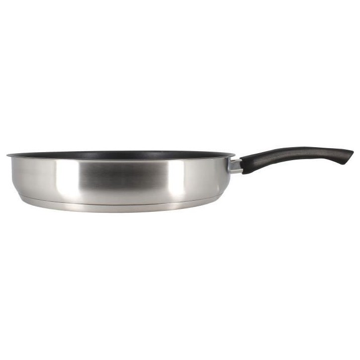 Poele - MENASTYL - 6020247 - En acier inoxydable - 28 cm - Tous feux dont induction