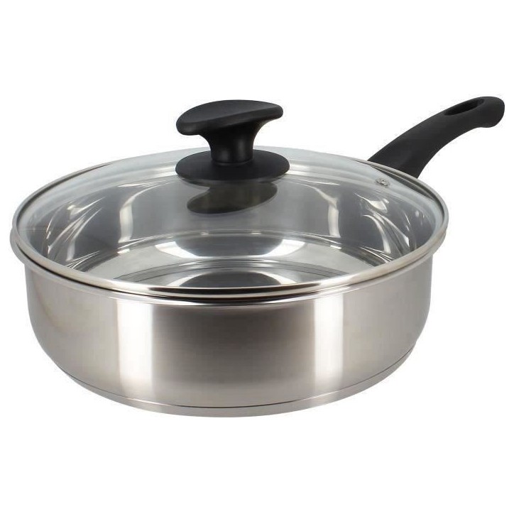 Sauteuse - MENASTYL - 6020248 - En acier inoxydable - 28 cm - Tous feux dont induction