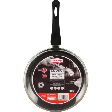 Sauteuse - MENASTYL - 6020248 - En acier inoxydable - 28 cm - Tous feux dont induction