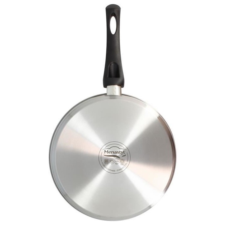 Sauteuse - MENASTYL - 6020248 - En acier inoxydable - 28 cm - Tous feux dont induction