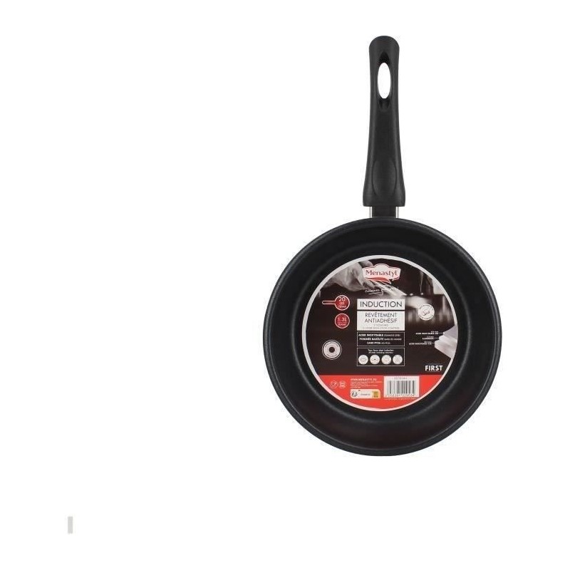 Poele - MENASTYL - 6020244 - En acier inoxydable - 20 cm - Tous feux d
