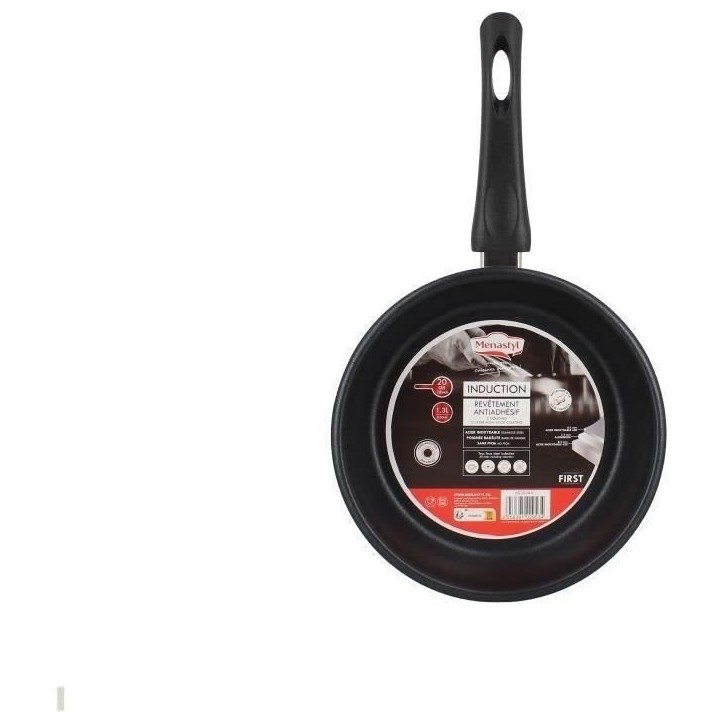 Poele - MENASTYL - 6020244 - En acier inoxydable - 20 cm - Tous feux dont induction