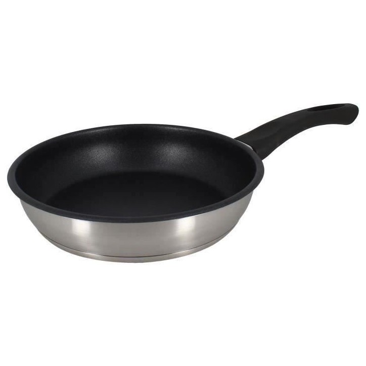 Poele - MENASTYL - 6020244 - En acier inoxydable - 20 cm - Tous feux dont induction