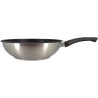 Wok - MENASTYL - 6020252 - En acier inoxydable - 28 cm - Tous feux don