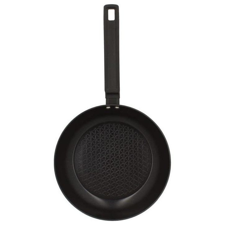 Poele - MENASTYL - 6020636 - En aluminium forgé - 24 cm - Noir - Tous feux dont induction