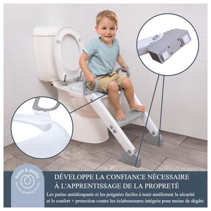 Réducteur de WC - DREAMBABY - STEP-UP - Siege d'apprentissage de la propreté - 2 étages réglables - Aqua Réducteur de WC - DREAMBABY - STEP-UP - Siege d'apprentissage de la propreté - 2 étages réglables - Aqua