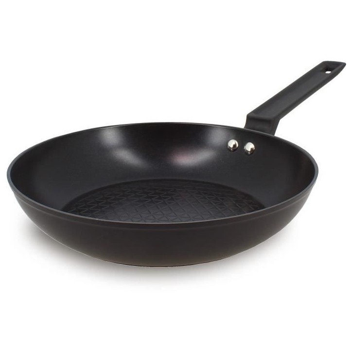 Poele - MENASTYL - 6020636 - En aluminium forgé - 24 cm - Noir - Tous feux dont induction