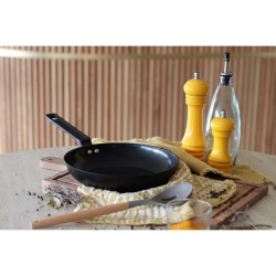 Poele - MENASTYL - 6020636 - En aluminium forgé - 24 cm - Noir - Tous
