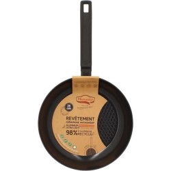 Poele - MENASTYL - 6020637 - En aluminium forgé - 26 cm - Noir - Tous