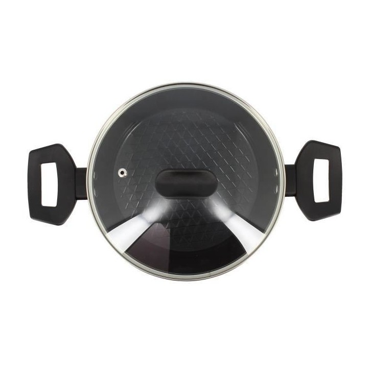 Faitout - MENASTYL - 6020646 - En alumimium forgé - 20 cm - Noir - Tous feux dont induction Faitout - MENASTYL - 6020646 - En alumimium forgé - 20 cm - Noir - Tous feux dont induction