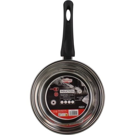 Casserole - MENASTYL - 6020242 - En acier inoxydable - 18 cm - Tous feux dont induction