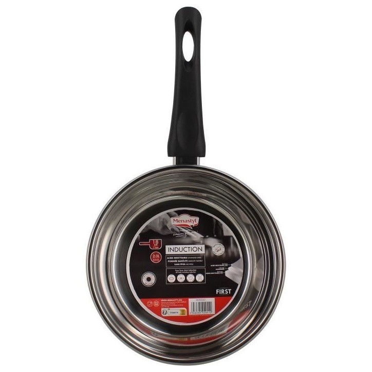 Casserole - MENASTYL - 6020242 - En acier inoxydable - 18 cm - Tous feux dont induction Casserole - MENASTYL - 6020242 - En acier inoxydable - 18 cm - Tous feux dont induction