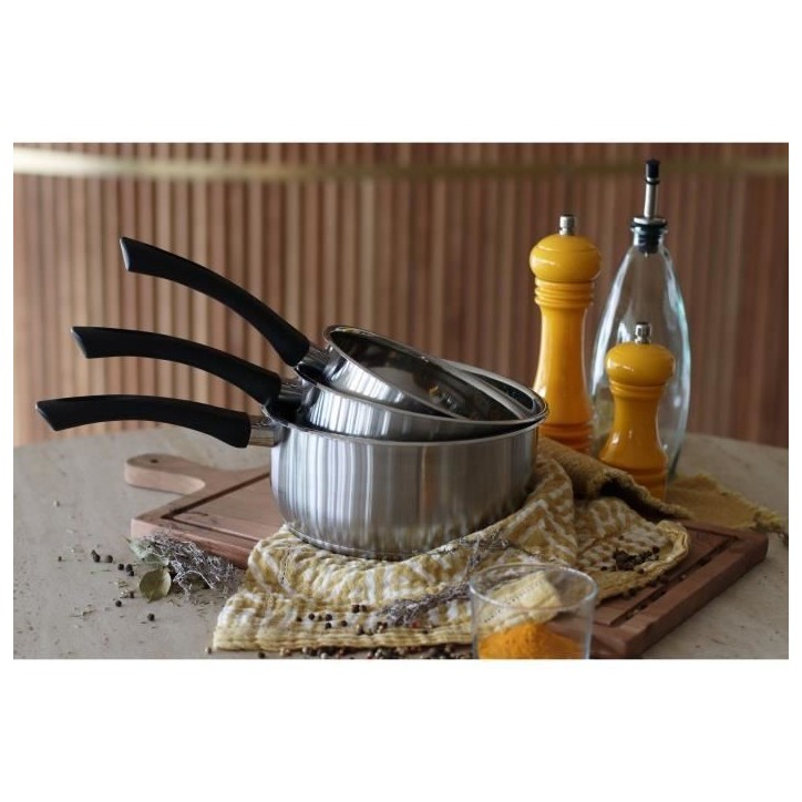 Casserole - MENASTYL - 6020242 - En acier inoxydable - 18 cm - Tous feux dont induction Casserole - MENASTYL - 6020242 - En acier inoxydable - 18 cm - Tous feux dont induction