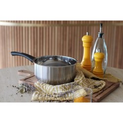 Casserole - MENASTYL - 6020242 - En acier inoxydable - 18 cm - Tous fe