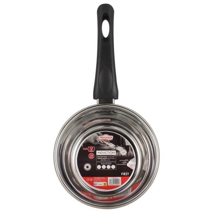Casserole - MENASTYL - 6020240 - En acier inoxydable - 14 cm - Tous feux dont induction