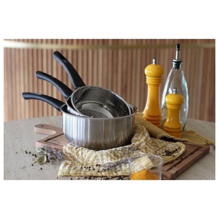 Casserole - MENASTYL - 6020240 - En acier inoxydable - 14 cm - Tous feux dont induction